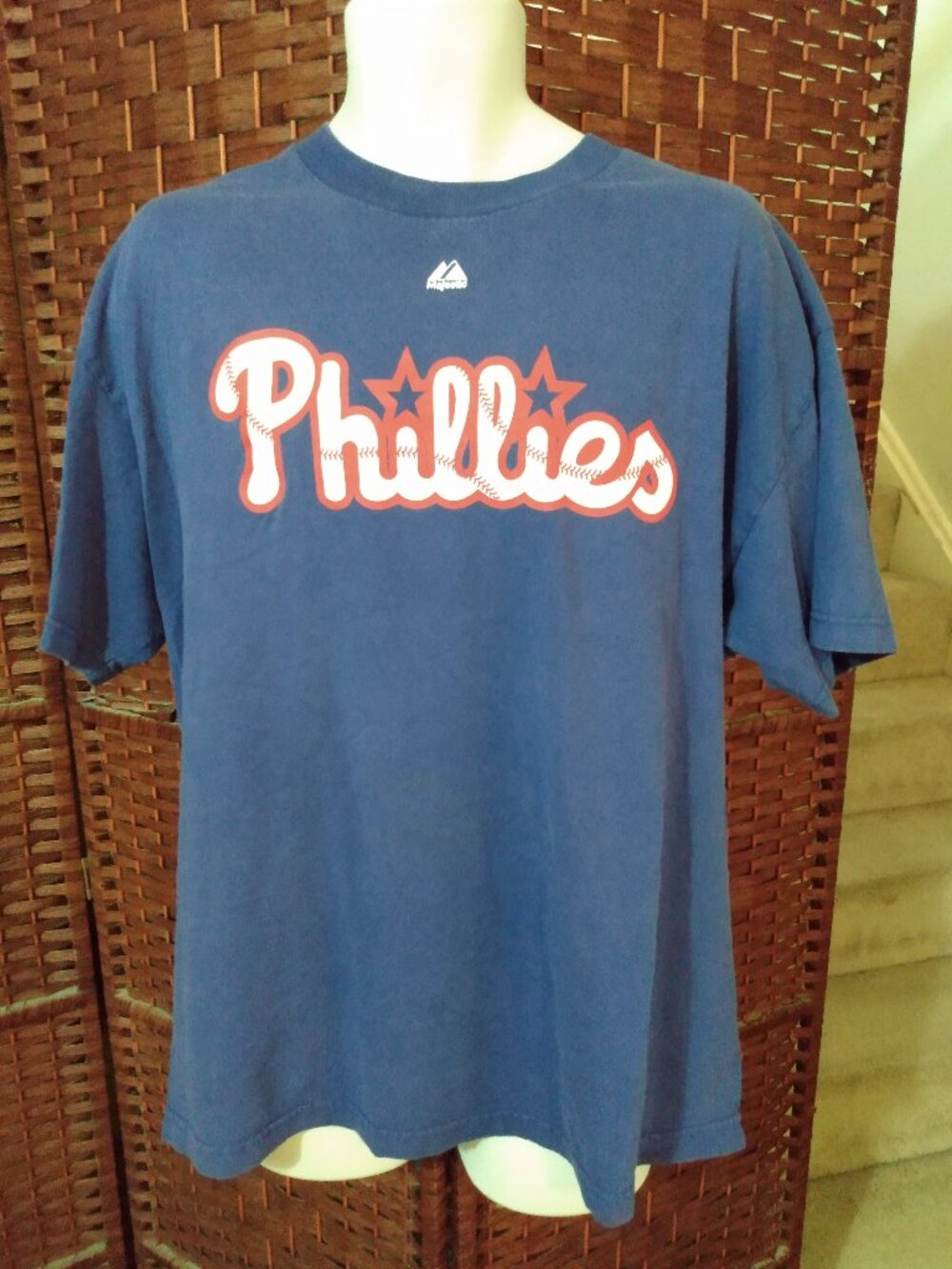 Vintage Majestic Philadelphia Phillies Roy Halladay T Shirt Mens XL MLB Baseball
